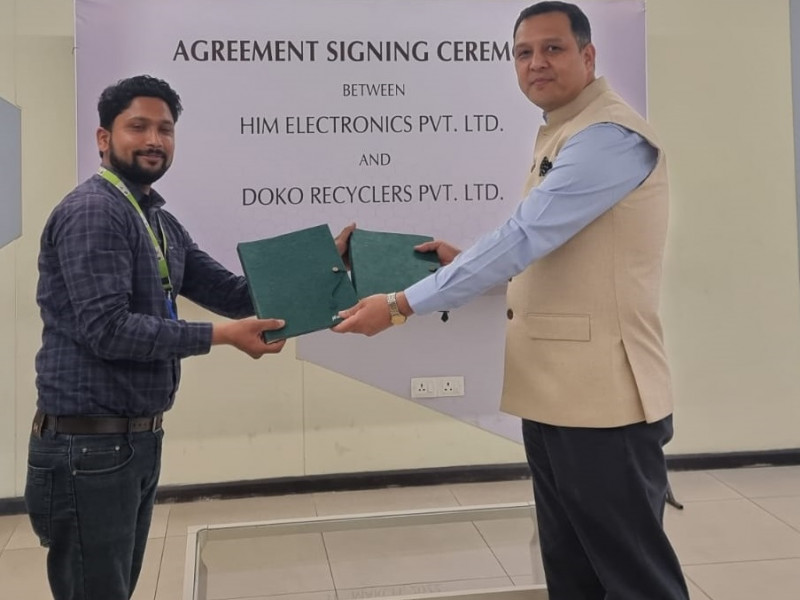 हिम इलेक्ट्रोनिक्स र डोको रिसाइक्लर्सबीच ई–फोहोर व्यवस्थापन सम्झौता
